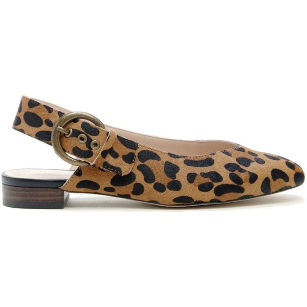 Leopard Sling-back Flats